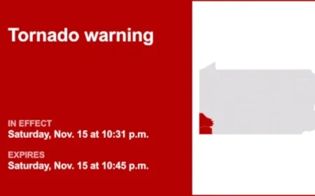 Tornado Warning Issued for Greene and Washington Counties: Take Cover Tonight