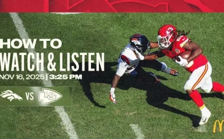 Week 11: Watch and Listen to Chiefs vs. Broncos Live