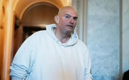 Senator John Fetterman Returns Home After Hospital Stay for Fall