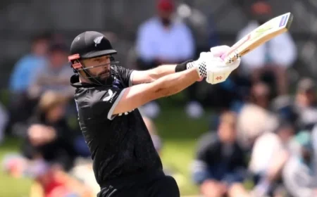 Mitchell’s Century Propels New Zealand to 269 on Challenging Pitch
