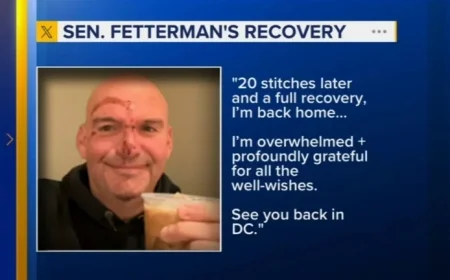 Senator John Fetterman Discharged from Hospital After Fall