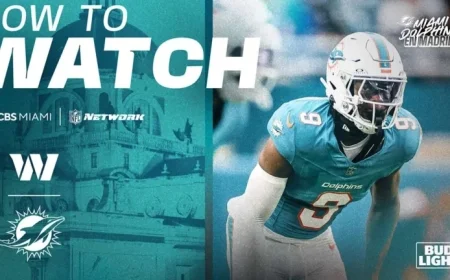Watch Miami Dolphins vs. Washington Commanders Live Stream in Madrid