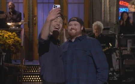 Glen Powell Hosts ‘SNL’ with ‘Mitch the UPS Guy’ After 4-Year Wait