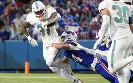 Ollie Gordon’s Injury Status: Dolphins RB Update for Week 11 Game