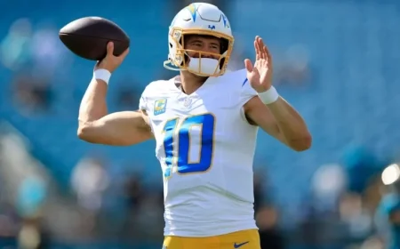 Chargers QB Justin Herbert Heads to Medical Tent After Hard Hit