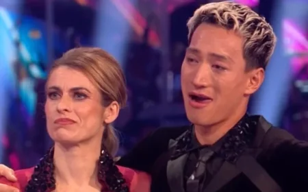 Carlos Gu Tears Up Praising Partner Karen Carney on Strictly Come Dancing