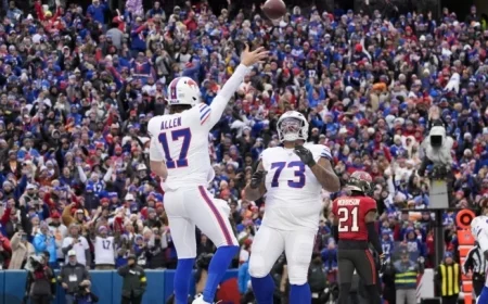 Josh Allen’s Six Touchdowns Propel Bills to 44-32 Win Over Bucs