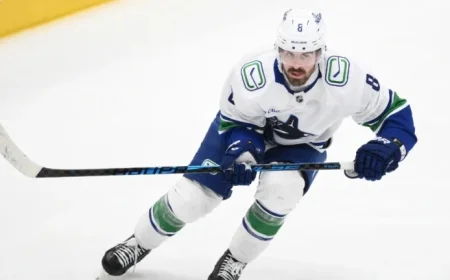 Canucks’ Garland Leaves Game Against Lightning