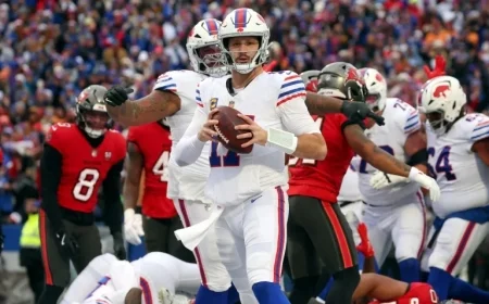 Josh Allen Breaks NFL Record with 6 TDs, Bills Triumph Over Buccaneers 44-32
