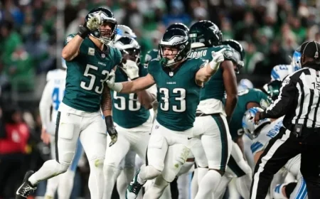 Eagles Dominate Goff and Lions, Secure 8-2 Record with 16-9 Victory