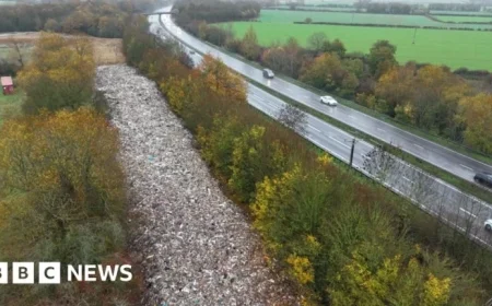 Drone Reveals Massive Fly-Tipping Waste Pile in Oxfordshire