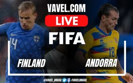 Finland Leads Andorra 3-0 as Second Half Kicks Off Live