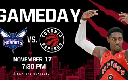 Hornets Face Raptors on November 17 Matchup