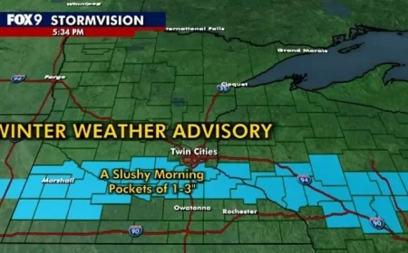 Minnesota Faces Slushy Tuesday Morning Under Winter Weather Advisory