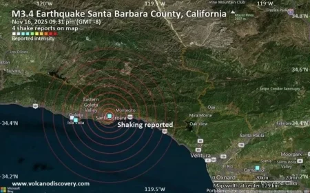 Possible Earthquake Hits Near Santa Barbara, California