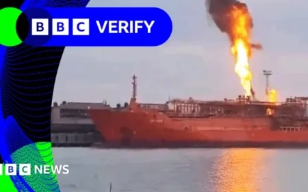 Gas Tanker Ignites After Attack on Ukrainian Danube Port