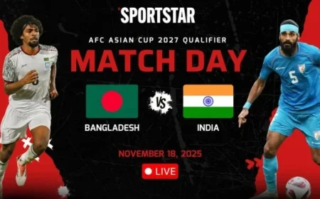 Bangladesh Leads India 1-0 in Asian Cup 2027 Qualifiers: Live Updates