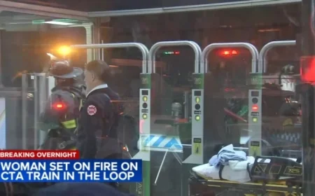 Chicago Police Report: Woman Set on Fire on Blue Line Train