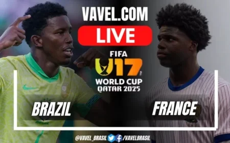 Brazil and France Draw 1-1 in U-17 World Cup Highlights