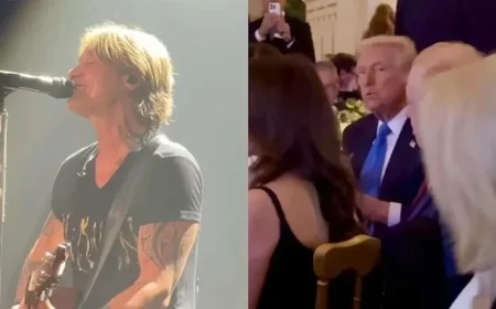 Keith Urban Performs ‘Pink Pony Club’ at Mar-a-Lago for Trump
