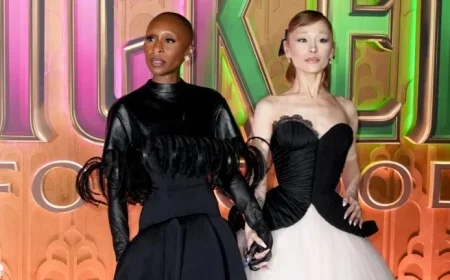 Ariana Grande and Cynthia Erivo Shine in Premiere Photos