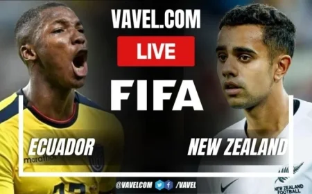 Live Score Updates: Ecuador vs. New Zealand Friendly Match