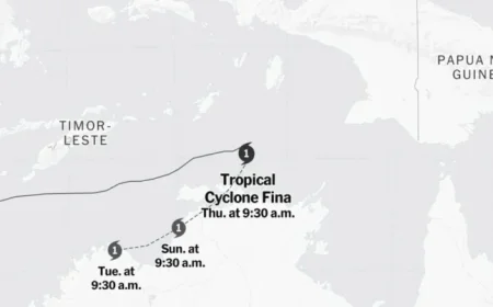 Tracking Tropical Cyclone Fina: Interactive Maps and Updates