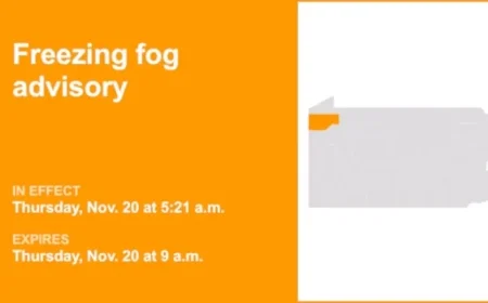 Crawford County Faces Freezing Fog Advisory, Half-Mile Visibility Until Thursday