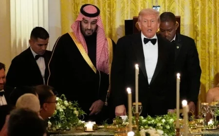 Key Figures Attend Trump’s Dinner with Saudi Prime Minister