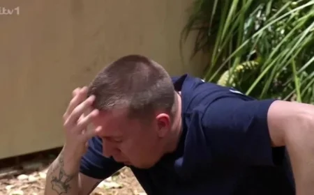 Aitch Struggles and Gags During I’m A Celeb Bushtucker Trial