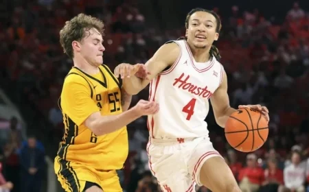 Live Updates: Houston Cougars Clash with Rider Broncs