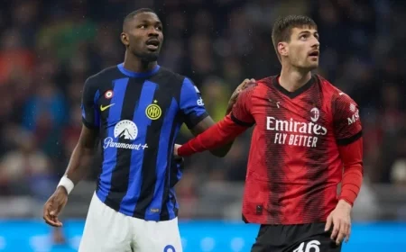 Inter Faces AC Milan: Official Serie A Line-ups