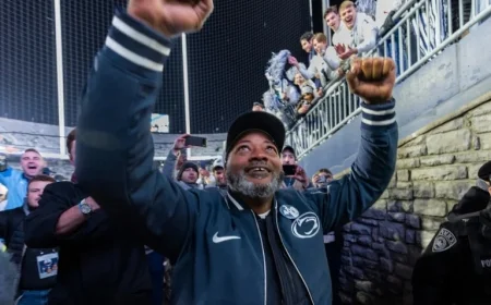 Terry Smith’s Coaching Wardrobe Honors Penn State with 409 Button