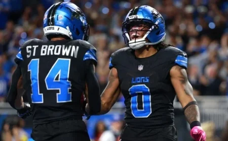 Amon-Ra St. Brown Sparks Jahmyr Gibbs’ Game-Winning Play Against Giants