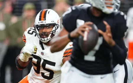 Myles Garrett Nears Single-Season Sack Record with 5 to Go