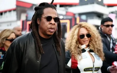 Beyoncé Dazzles in Bold Racing Outfit at Las Vegas F1 Grand Prix