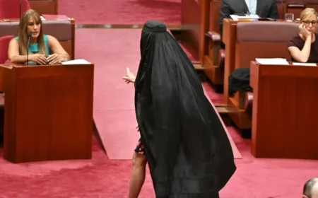 Australian Senate Angered as Far-Right Lawmaker Wears Burqa
