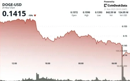 DOGE Chart Turns Bearish as Multiple Support Levels Break