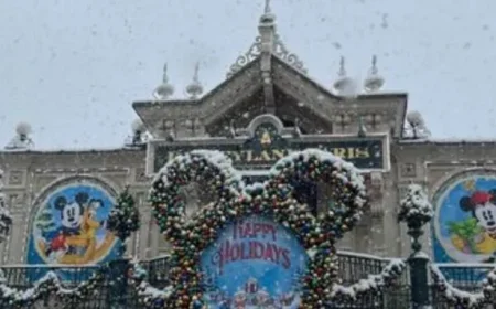 Real Snow Transforms Disney’s World of Frozen in Mountain Storm