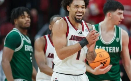 Louisville Dominates Eastern Michigan in 87-46 Victory