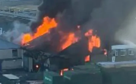 Southall Fire: Firefighters Battle Massive Blaze Visible for Miles