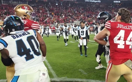 Jennings, Moehrig Clarify Postgame Scuffle After 49ers vs Panthers Game