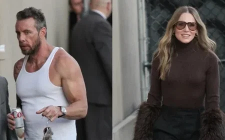 Dax Shepard Flaunts Muscles at ‘Kimmel’ Interview with Kristen Bell