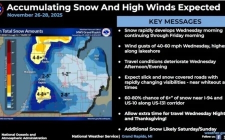 Snowstorm Set to Intensify: Near Whiteout with 60 mph Winds Today