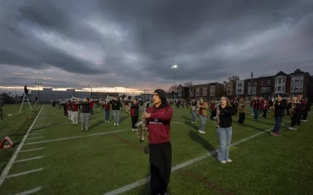 Temple Marching Band Prepares for Macy’s Thanksgiving Parade in New York