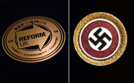 Tory Dispute Erupts Over Comparison of Reform Logo to Nazi Symbol