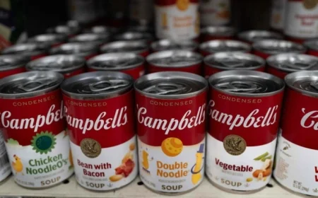 Campbell Soup Company puts VP Martin Bally on leave after alleged “3D-printed chicken” rant; stock wobbles as brand defends ingredients