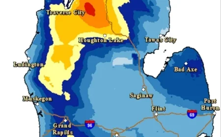 Overnight Changes in Michigan’s Snowfall Forecast