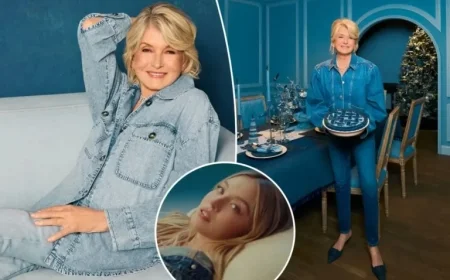 Martha Stewart Shines in Denim and Diamonds for American Eagle Holiday Campaign