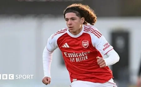Arsenal’s Luis Munoz, 13, Sets Record in UEFA Youth League Debut